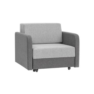 Desmond 1-Seater Fabric Sofa Bed - Grey/Dark Grey - With 2-Year Warranty