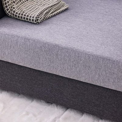 Desmond 1-Seater Fabric Sofa Bed - Grey/Dark Grey - With 2-Year Warranty