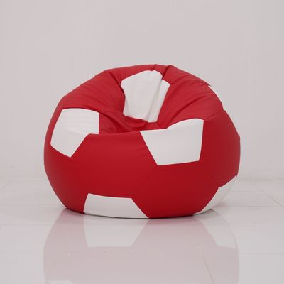Oxford Bean Bag Chair – Football Pattern - Red/White