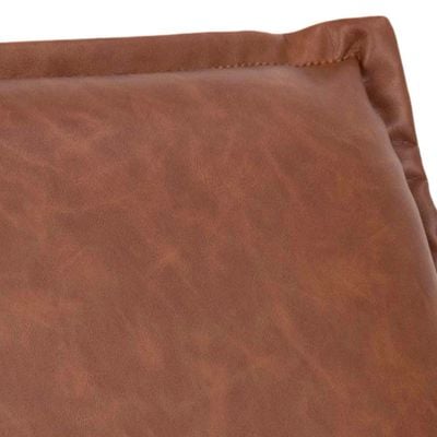 Sheba Faux Leather Lounge Chair - Retro Brown - With 2-year Warranty