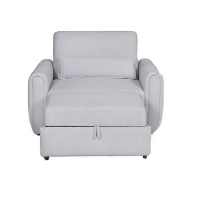 Arce 1-Seater Fabric Sofa Bed - Light Grey - With 2-Year Warranty