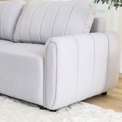 Nildur 2-Seater Fabric Sofa Bed - Light Grey - With 2-Year Warranty