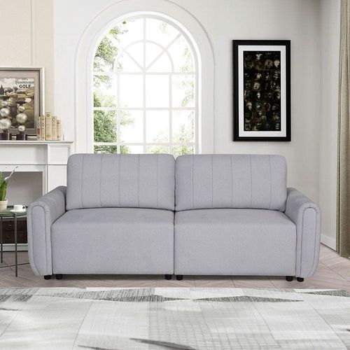 Nildur 2 Seater Fabric Sofabed - Light Grey