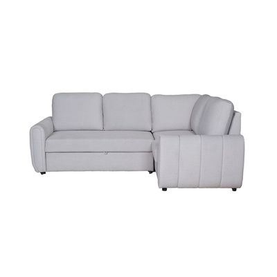 Rosso 3-Seater Fabric Corner Sofa Bed -  Light Grey - With 2-Year Warranty