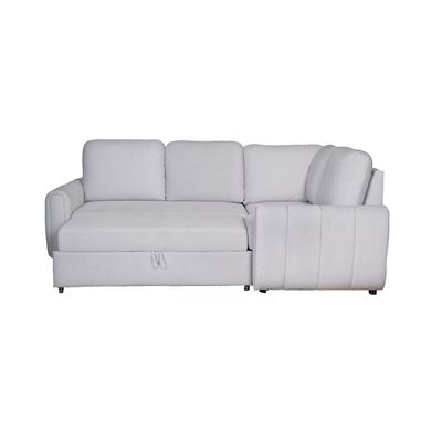 Rosso 3-Seater Fabric Corner Sofa Bed -  Light Grey - With 2-Year Warranty