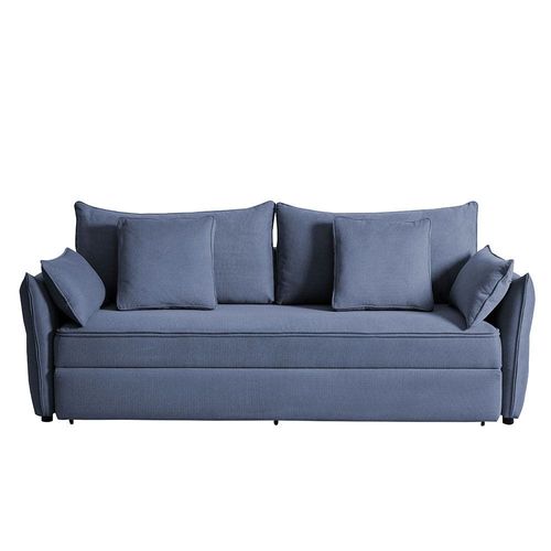 Zaden  3 Seater Fabric Sofabed - Blue