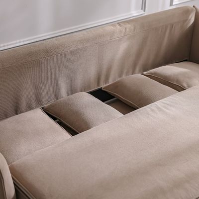 Zaden 3-Seater Fabric Sofa Bed - Beige - With 2-Year Warranty