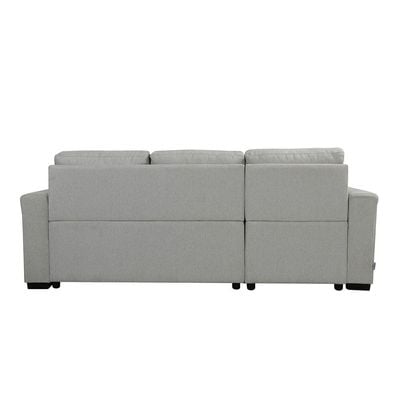 Ramiro Reversible Corner Fabric Sofa Bed - Light Grey - With 2-year Warranty