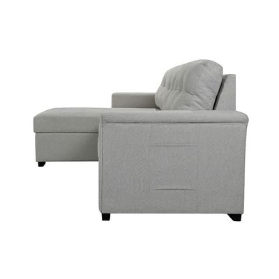 Ramiro Reversible Corner Fabric Sofa Bed - Light Grey - With 2-year Warranty