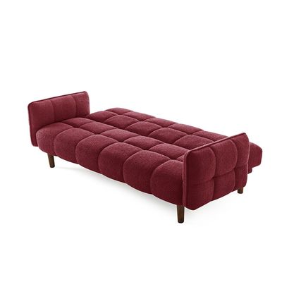 أريكة سرير قماش ديمتري 3 مقاعد - أحمر - مع ضمان لمدة عامين