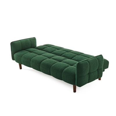 أريكة سرير قماش ديمتري 3 مقاعد - أخضر زمردي - مع ضمان لمدة عامين