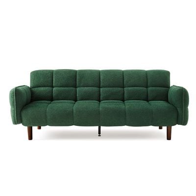 Dimitri 3-Seater Fabric Sofa Bed - Emerald Green - With 2-Year Warranty