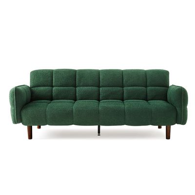 أريكة سرير قماش ديمتري 3 مقاعد - أخضر زمردي - مع ضمان لمدة عامين