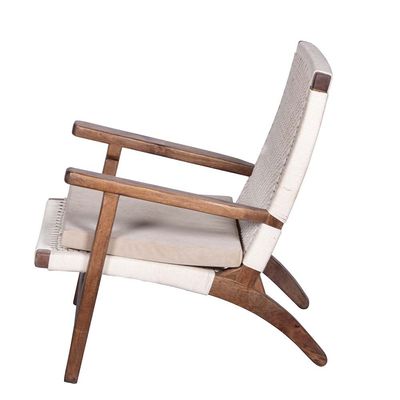 Liza Accent Chair - Light Brown/White - With 2-Year Warranty