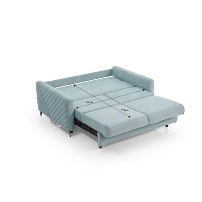 Piccolo 2-Seater Fabric Sofa Bed - Mint - With 2-Year Warranty