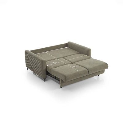 Piccolo 2-Seater Fabric Sofa Bed - Green - With 2-Year Warranty