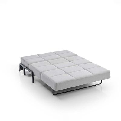 Gibson 2-Seater Love Fabric Sofa Bed - Silver - With 2-Year Warranty