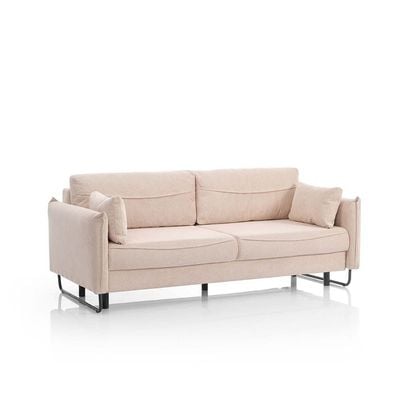 FLY 3-Seater Fabric Sofa Bed - Beige - With 2-Year Warranty