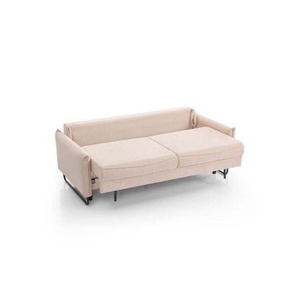 FLY 3-Seater Fabric Sofa Bed - Beige - With 2-Year Warranty