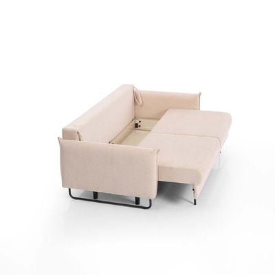 FLY 3-Seater Fabric Sofa Bed - Beige - With 2-Year Warranty