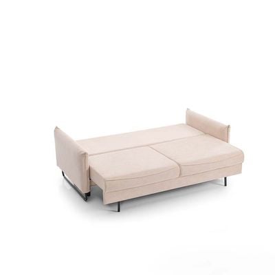 FLY 3-Seater Fabric Sofa Bed - Beige - With 2-Year Warranty