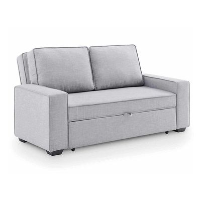 Lianna Sofa Bed With Pull-Out Bed And Folding Back - Light Grey