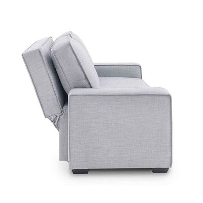 Lianna Sofa Bed With Pull-Out Bed And Folding Back - Light Grey