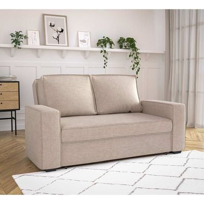 Lianna Sofa Bed With Pull-Out Bed And Folding Back - Beige