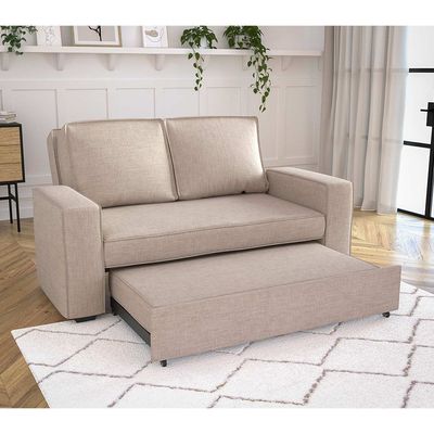 Lianna Sofa Bed With Pull-Out Bed And Folding Back - Beige