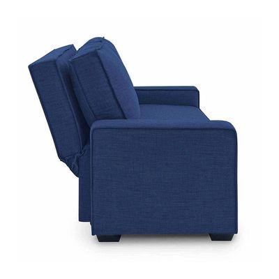 Lianna Sofa Bed With Pull-Out Bed And Folding Back - Blue