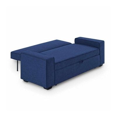 Lianna Sofa Bed With Pull-Out Bed And Folding Back - Blue