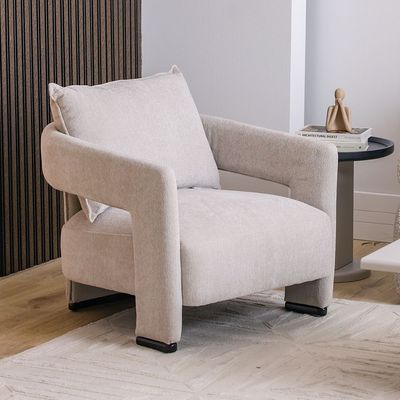 Annete 1-Seater Fabric Sofa - Beige - With 2-Year Warranty