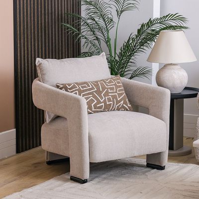 Annete 1-Seater Fabric Sofa - Beige - With 2-Year Warranty