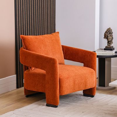 Annete 1-Seater Fabric Sofa - Orange - With 2-Year Warranty