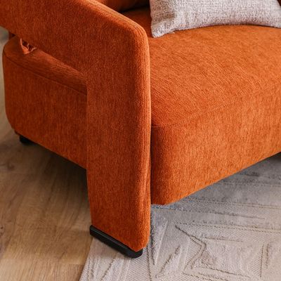 Annete 1-Seater Fabric Sofa - Orange - With 2-Year Warranty