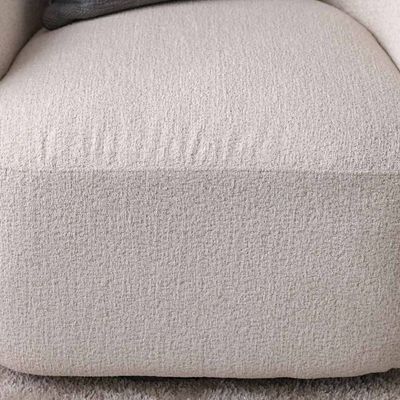 Carwin  1+1 Seater Fabric Sofa w/ Swivel -  Light Brown & Beige