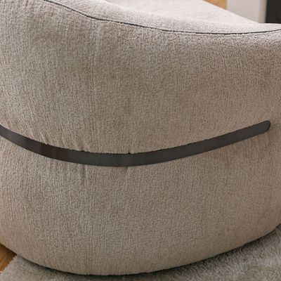 Carwin 1-Seater Fabric Sofa with Swivel - Light Brown - With 2-Year Warranty