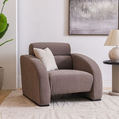 Nimera 1-Seater Fabric Sofa - Beige - With 2-Year Warranty