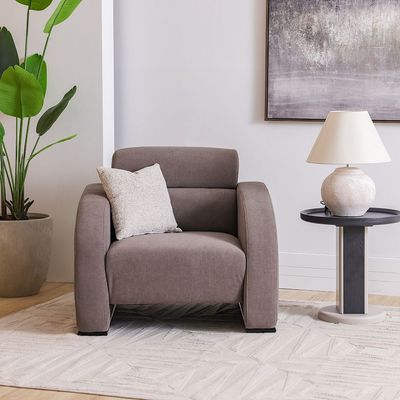 Nimera 1-Seater Fabric Sofa - Beige - With 2-Year Warranty