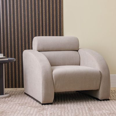 Nimera 1-Seater Fabric Sofa - Grey - With 2-Year Warranty