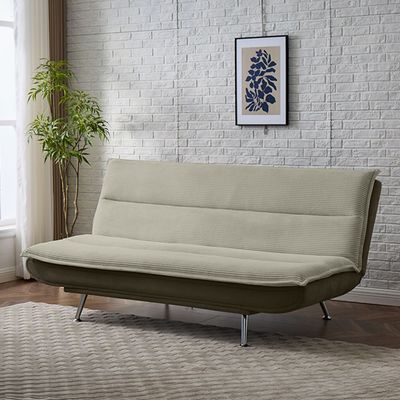 Ryker Fabric Sofa Bed - Beige/Brown