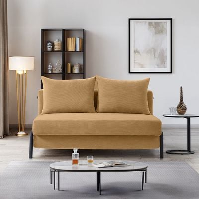Jameson 2 Seater Fabric Sofa Bed - Caramel Jameson 2 Seater Fabric Sofa Bed - Caramel