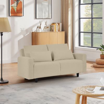 Jocson 2 Seater Fabric Sofa Bed - Beige Jocson 2 Seater Fabric Sofa Bed - Beige