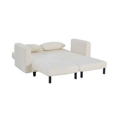 Jocson 2 Seater Fabric Sofa Bed - Cream