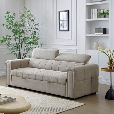 Quinley Fabric Sofa Bed - L.Grey