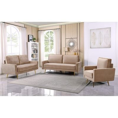 Kamila 3+2+1 Fabric Sofa Set - Beige