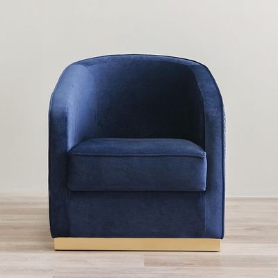 Monza 1 Seater Fabric Sofa - Navy Blue