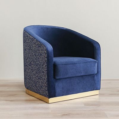 Monza 1 Seater Fabric Sofa - Navy Blue