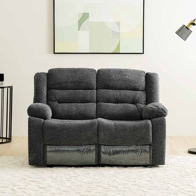 Allende 2 Seater Fabric Motion Recliner - Smoke Grey