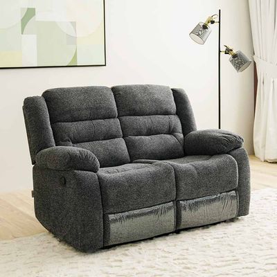 Allende 2 Seater Fabric Motion Recliner - Smoke Grey